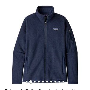 NWOT Patagonia women’s better sweater jacket- navy full zip